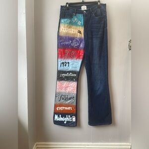 Custom Taylor Swift Inspired Multicolor Jeans